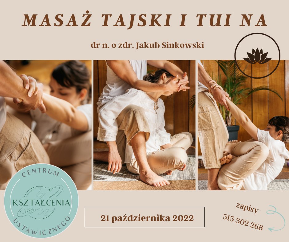 Kurs masażu tajskiego i masażu TUI NA