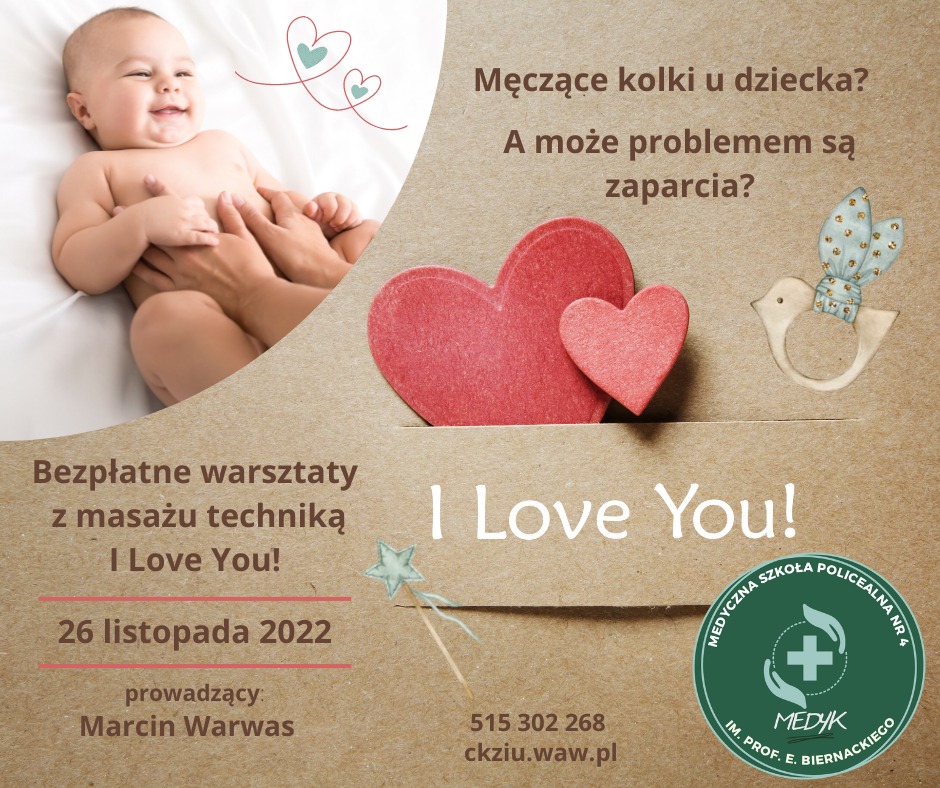 Zapraszamy na bezpłatne warsztaty masażu „I Love You” prowadzone przez certyfikowanego instruktora masażu Shantala dla dzieci i dorosłych – Marcina Warwasa!