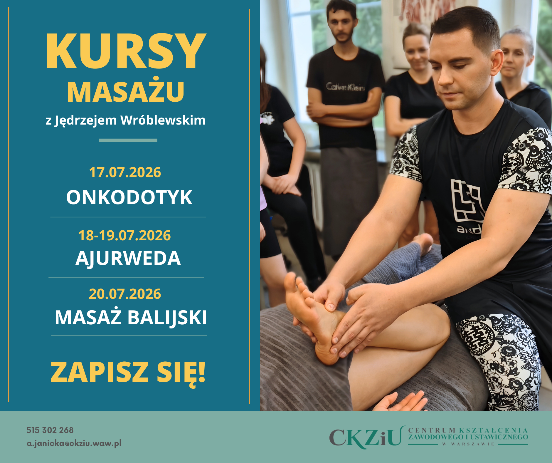 Kursy masaż z&nbsp;Jędrzejem Wróblewskim!